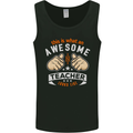 Awesome Teacher Looks Like Teaching Funny Mens Vest Tank Top Black