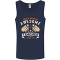 Awesome Teacher Looks Like Teaching Funny Mens Vest Tank Top Navy Blue