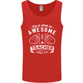 Awesome Teacher Looks Like Teaching Funny Mens Vest Tank Top Red