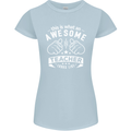 Awesome Teacher Looks Like Teaching Funny Womens Petite Cut T-Shirt Light Blue