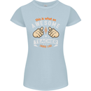 Awesome Teacher Looks Like Teaching Funny Womens Petite Cut T-Shirt Light Blue