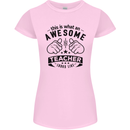 Awesome Teacher Looks Like Teaching Funny Womens Petite Cut T-Shirt Light Pink