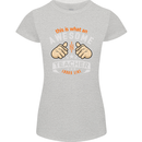 Awesome Teacher Looks Like Teaching Funny Womens Petite Cut T-Shirt Sports Grey