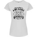Awesome Teacher Looks Like Teaching Funny Womens Petite Cut T-Shirt White