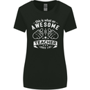 Awesome Teacher Looks Like Teaching Funny Womens Wider Cut T-Shirt Black