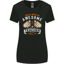 Awesome Teacher Looks Like Teaching Funny Womens Wider Cut T-Shirt Black