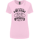 Awesome Teacher Looks Like Teaching Funny Womens Wider Cut T-Shirt Light Pink