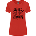 Awesome Teacher Looks Like Teaching Funny Womens Wider Cut T-Shirt Red