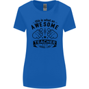 Awesome Teacher Looks Like Teaching Funny Womens Wider Cut T-Shirt Royal Blue