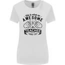 Awesome Teacher Looks Like Teaching Funny Womens Wider Cut T-Shirt White