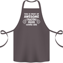 Awesome Tractor Driver Farmer Farming Cotton Apron 100% Organic Dark Grey