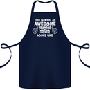 Awesome Tractor Driver Farmer Farming Cotton Apron 100% Organic Navy Blue