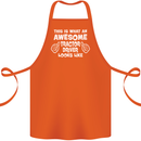 Awesome Tractor Driver Farmer Farming Cotton Apron 100% Organic Orange
