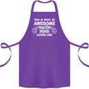 Awesome Tractor Driver Farmer Farming Cotton Apron 100% Organic Purple