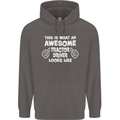 Awesome Tractor Driver Farmer Farming Mens 80% Cotton Hoodie Charcoal