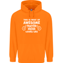 Awesome Tractor Driver Farmer Farming Mens 80% Cotton Hoodie Orange