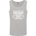 Awesome Tractor Driver Farmer Farming Mens Vest Tank Top Sports Grey