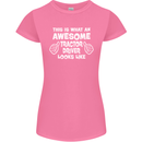 Awesome Tractor Driver Farmer Farming Womens Petite Cut T-Shirt Azalea