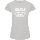 Awesome Tractor Driver Farmer Farming Womens Petite Cut T-Shirt Sports Grey