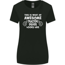Awesome Tractor Driver Farmer Farming Womens Wider Cut T-Shirt Black