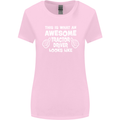 Awesome Tractor Driver Farmer Farming Womens Wider Cut T-Shirt Light Pink