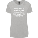 Awesome Tractor Driver Farmer Farming Womens Wider Cut T-Shirt Sports Grey