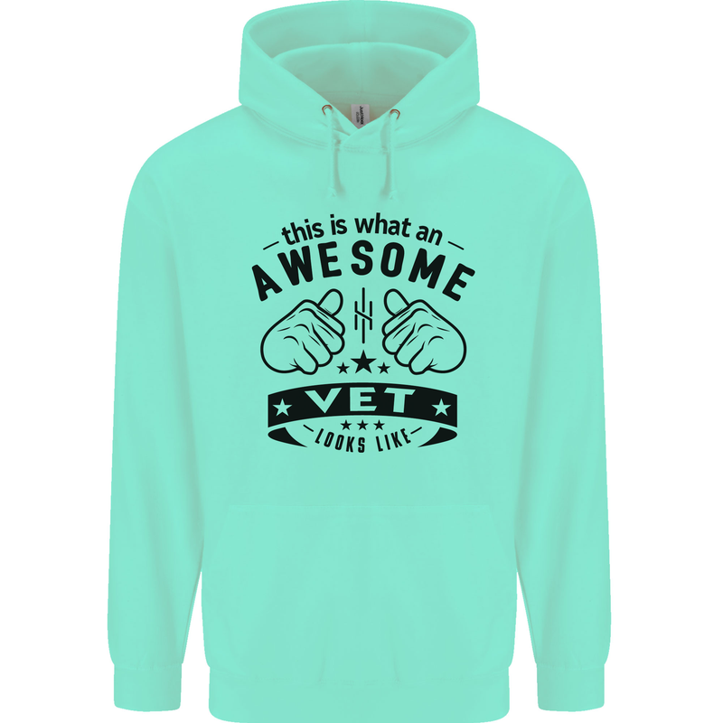 Awesome Vet Looks Like Veterinarian Childrens Kids Hoodie Peppermint