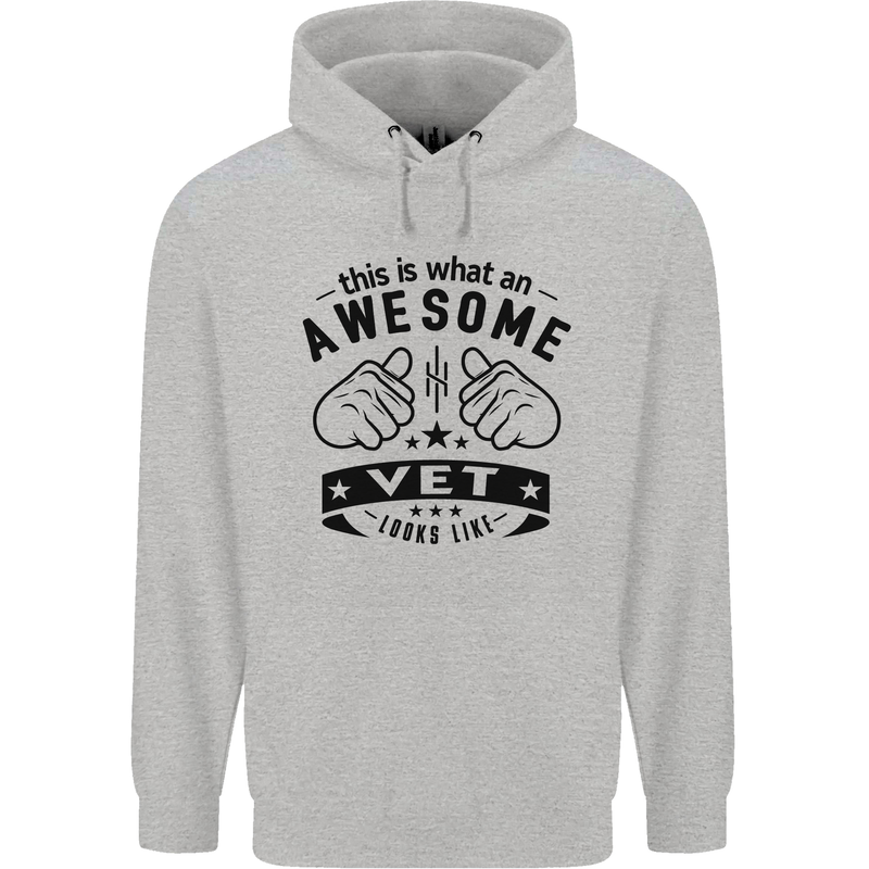 Awesome Vet Looks Like Veterinarian Childrens Kids Hoodie Sports Grey