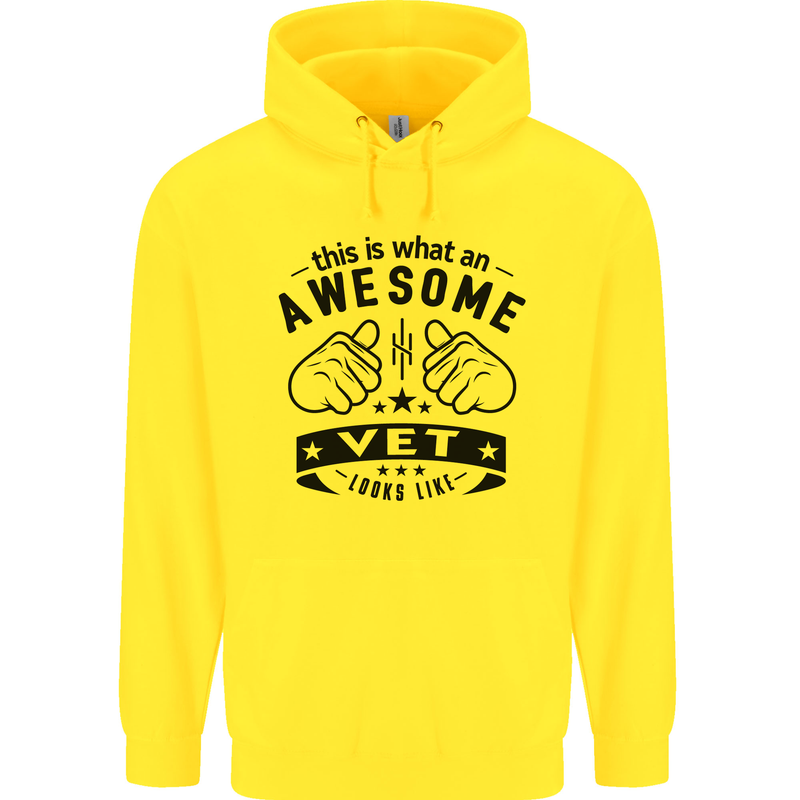 Awesome Vet Looks Like Veterinarian Childrens Kids Hoodie Yellow