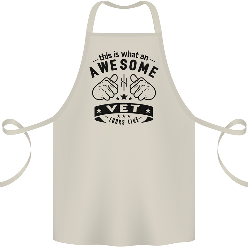 Awesome Vet Looks Like Veterinarian Cotton Apron 100% Organic Natural