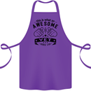 Awesome Vet Looks Like Veterinarian Cotton Apron 100% Organic Purple