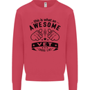 Awesome Vet Looks Like Veterinarian Kids Sweatshirt Jumper Heliconia