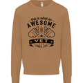Awesome Vet Looks Like Veterinarian Mens Sweatshirt Jumper Caramel Latte