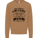 Awesome Vet Looks Like Veterinarian Mens Sweatshirt Jumper Caramel Latte