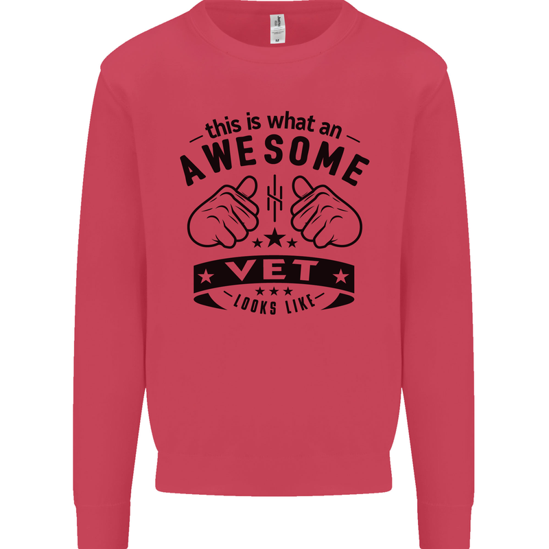 Awesome Vet Looks Like Veterinarian Mens Sweatshirt Jumper Heliconia