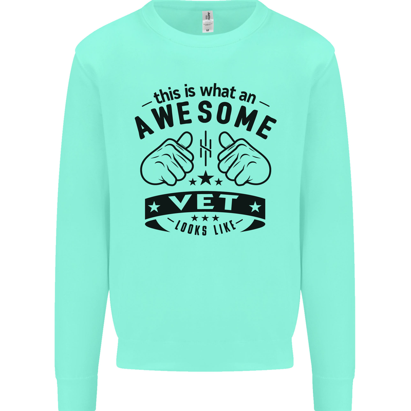 Awesome Vet Looks Like Veterinarian Mens Sweatshirt Jumper Peppermint