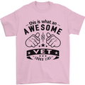 Awesome Vet Looks Like Veterinarian Mens T-Shirt 100% Cotton Light Pink