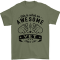 Awesome Vet Looks Like Veterinarian Mens T-Shirt 100% Cotton Military Green