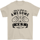 Awesome Vet Looks Like Veterinarian Mens T-Shirt 100% Cotton Sand