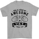 Awesome Vet Looks Like Veterinarian Mens T-Shirt Cotton Gildan Sports Grey