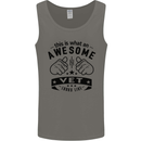 Awesome Vet Looks Like Veterinarian Mens Vest Tank Top Charcoal