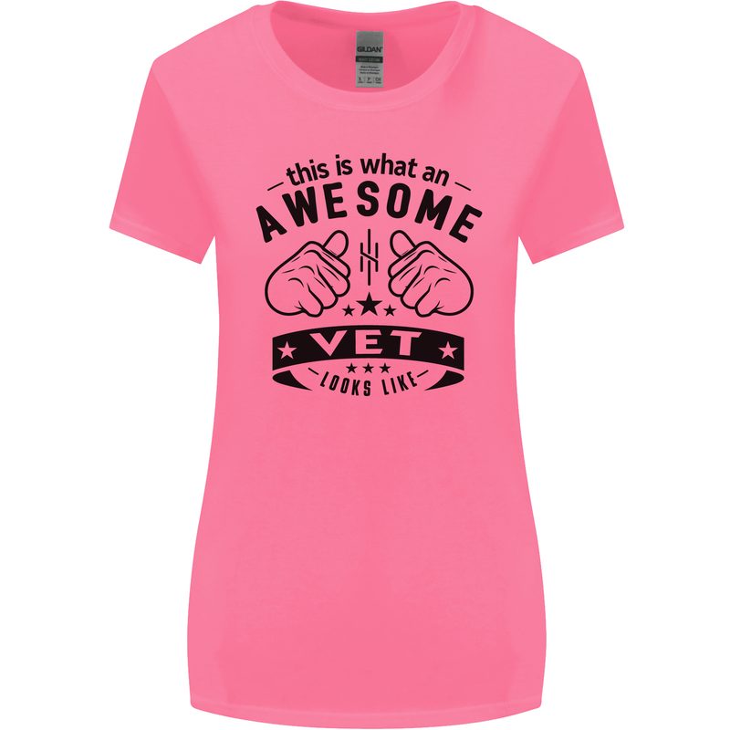 Awesome Vet Looks Like Veterinarian Womens Wider Cut T-Shirt Azalea