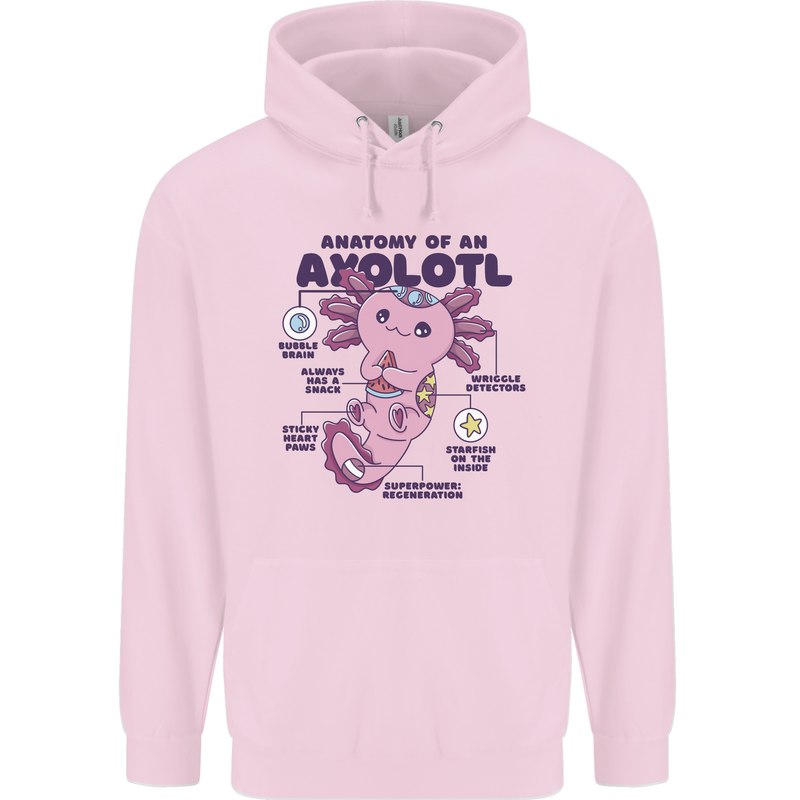 Axoloti Anatomy Childrens Kids Hoodie Light Pink