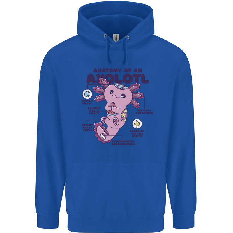 Axoloti Anatomy Childrens Kids Hoodie Royal Blue