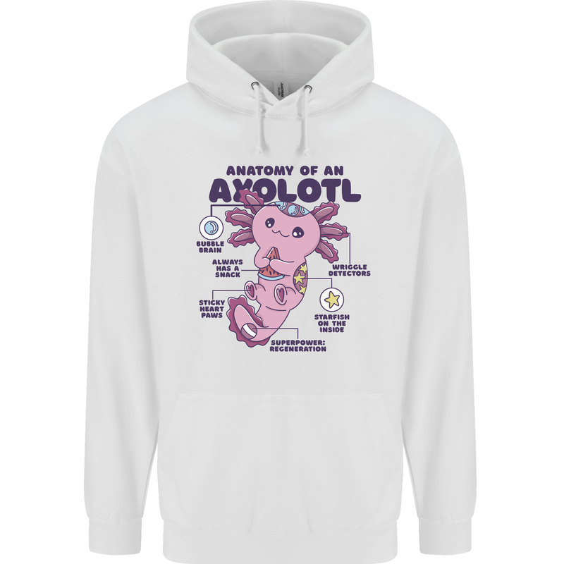 Axoloti Anatomy Childrens Kids Hoodie White