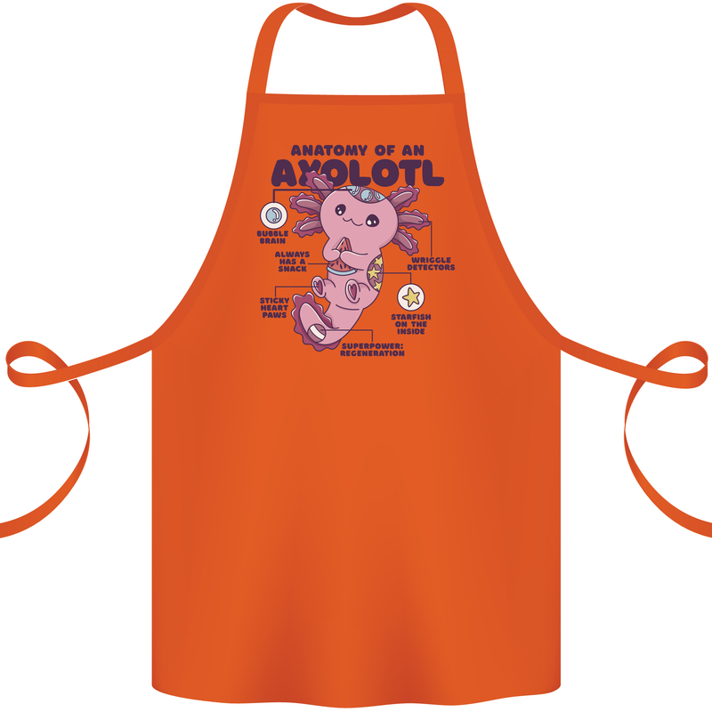 Axoloti Anatomy Cotton Apron 100% Organic Orange