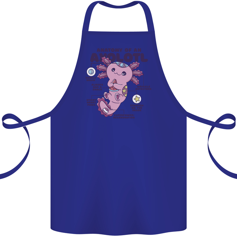 Axoloti Anatomy Cotton Apron 100% Organic Royal Blue