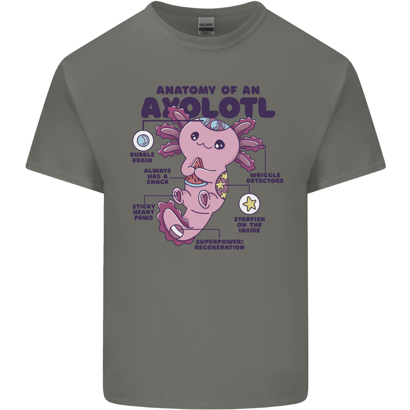 Axoloti Anatomy Kids T-Shirt Childrens Charcoal