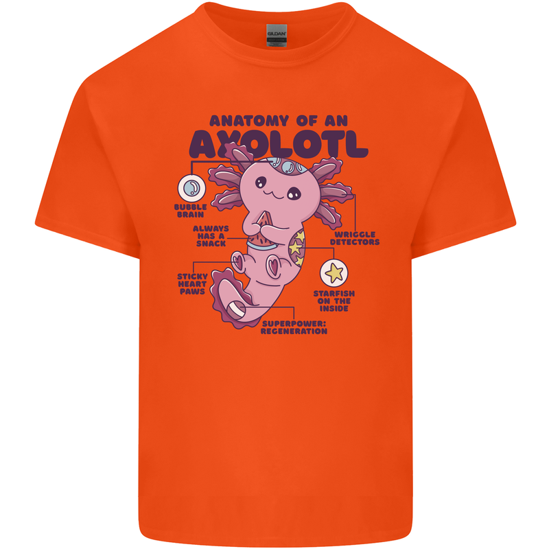 Axoloti Anatomy Kids T-Shirt Childrens Orange