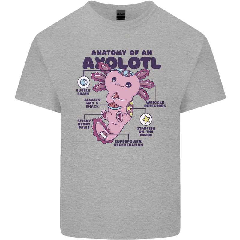Axoloti Anatomy Kids T-Shirt Childrens Sports Grey